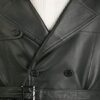 Mens Double Breasted Black Leather Trench Coat Mens Double Breasted Black Leather Trench Coat