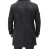 Mens Black Leather 3 4 Length Car Coat Mens Black Leather 3 4 Length Car Coat