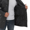 Mens Black Leather 3 4 Length Car Coat Mens Black Leather 3 4 Length Car Coat