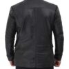 Brandon Mens Black Leather Blazer Jacket Brandon Mens Black Leather Blazer Jacket