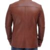 Brandon Tan Mens Leather Blazer Jacket Brandon Tan Mens Leather Blazer Jacket