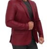 Puccio Mens Maroon Blazer Jacket Puccio Mens Maroon Blazer Jacket