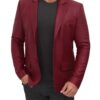 Puccio Mens Maroon Blazer Jacket Puccio Mens Maroon Blazer Jacket