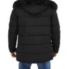  Black 3/4 Length Puffer Coat With Fur Hood Mens
