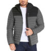  Black and Gray Puffer Jacket With Hood