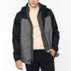 Mens Black and Gray Jacket With Hood Mens Black and Gray Jacket With Hood