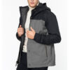 Mens Black and Gray Jacket With Hood Mens Black and Gray Jacket With Hood