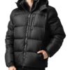  Mens Black Hooded Puffer Jacket