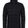 Mens Black Puffer Jacket 3/4 Length