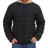  Mens Black Puffer Jacket With Shearling Collar