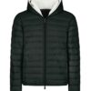  Mens Black Sherpa Lined Puffer Jacket With Hood
