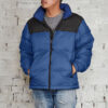  Mens Blue and Black Puffer Jacket
