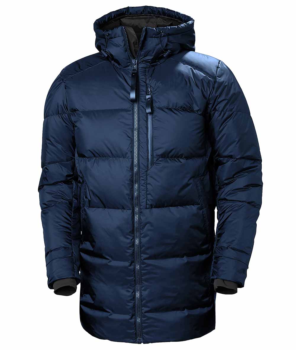 Mens Blue Puffer Coat with Hood Mens Blue Puffer Coat with Hood