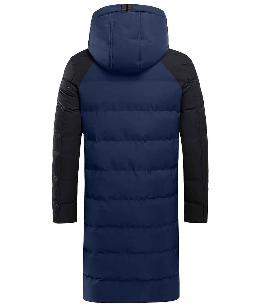 Mens Long Navy Blue Puffer Coat With Hood Mens Long Navy Blue Puffer Coat With Hood
