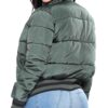  Olive Green Puffer Bomber Jacket Women