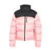  Women Pink and Black Puffer Jacket