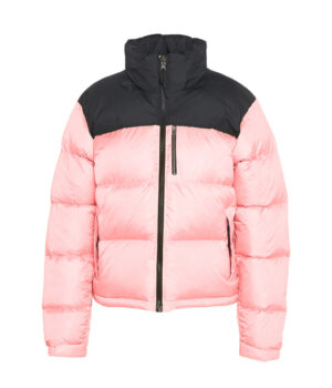  Women Pink and Black Puffer Jacket