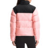  Women Pink and Black Puffer Jacket