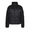  Womens Black and Gray Puffer Jacket