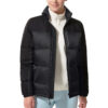  Womens Black and Gray Puffer Jacket