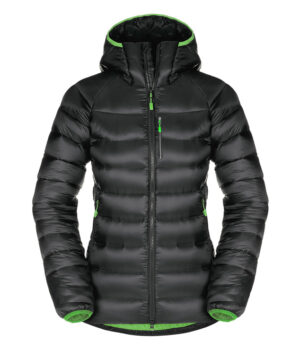  Womens Black Hooded Puffer Jacket