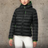  Womens Black Hooded Puffer Jacket