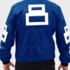 8 Ball Blue Leather Bomber Jacket