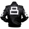 8 Ball Leather Jacket Bomber Style Black Leather Jacket