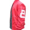 8 Ball Pink Leather Bomber Jacket
