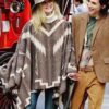 A Rainy Day In New York Elle Fanning Poncho