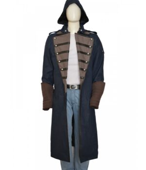  	Assassins Creed Unity Arno Dorian Long Coat With Hood