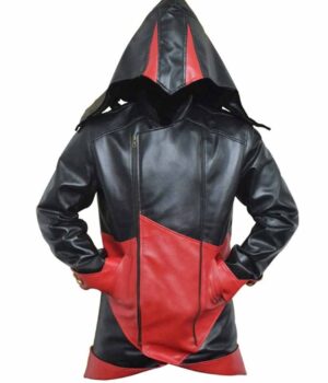  	Assassins Creed Connor Kenway Red and Black Hoodie Jacket