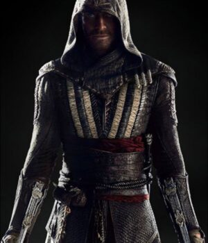  	Aguilar Assassin’s Creed Leather Hoodie Coat