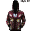 Avengers 4 Endgame Iron Man 3D Hoodie