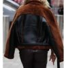 Ashley Roberts Christmas Shearling Aviator Jacket