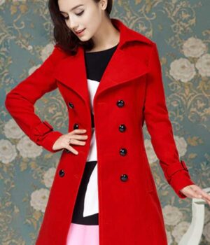 Polar Vivian Red Trench Coat