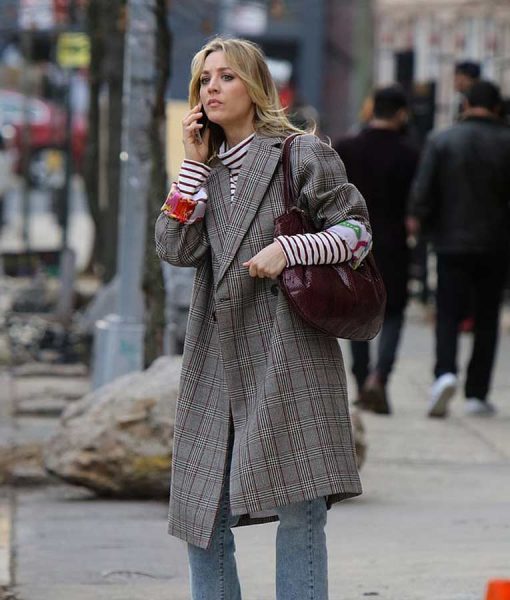 The Flight Attendant Cassie Bowen Plaid Coat The Flight Attendant Cassie Bowen Plaid Coat