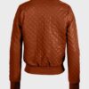 Womens Quilted Tan Brown Leather Jacket