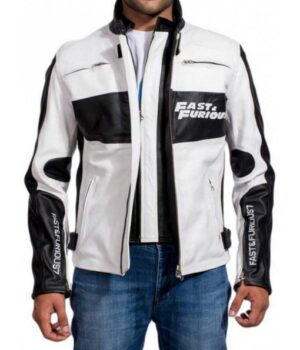 Fast and Furious 7 Dominic Toretto White Racer Jacket