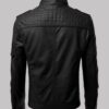 Men’s Black Biker Slim Fit Leather Jacket