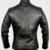 Mens Black Biker Cafe Racer Jacket