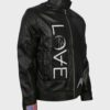Mens Black Leather Love Jacket