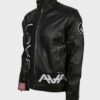 Mens Black Leather Love Jacket