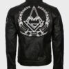 Mens Black Leather Love Jacket