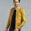 Mens Yellow Leather Jacket