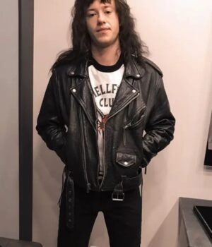 Stranger Things Brando Eddie Munson Leather Biker Jacket