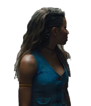  	Birds of Prey Black Canary Blue Denim Vest