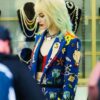 	Harley Quinn Birds Of Prey Blue Blazer