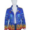  	Harley Quinn Birds Of Prey Blue Blazer