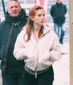 Black Widow Natasha Romanoff White Hooded Jacket